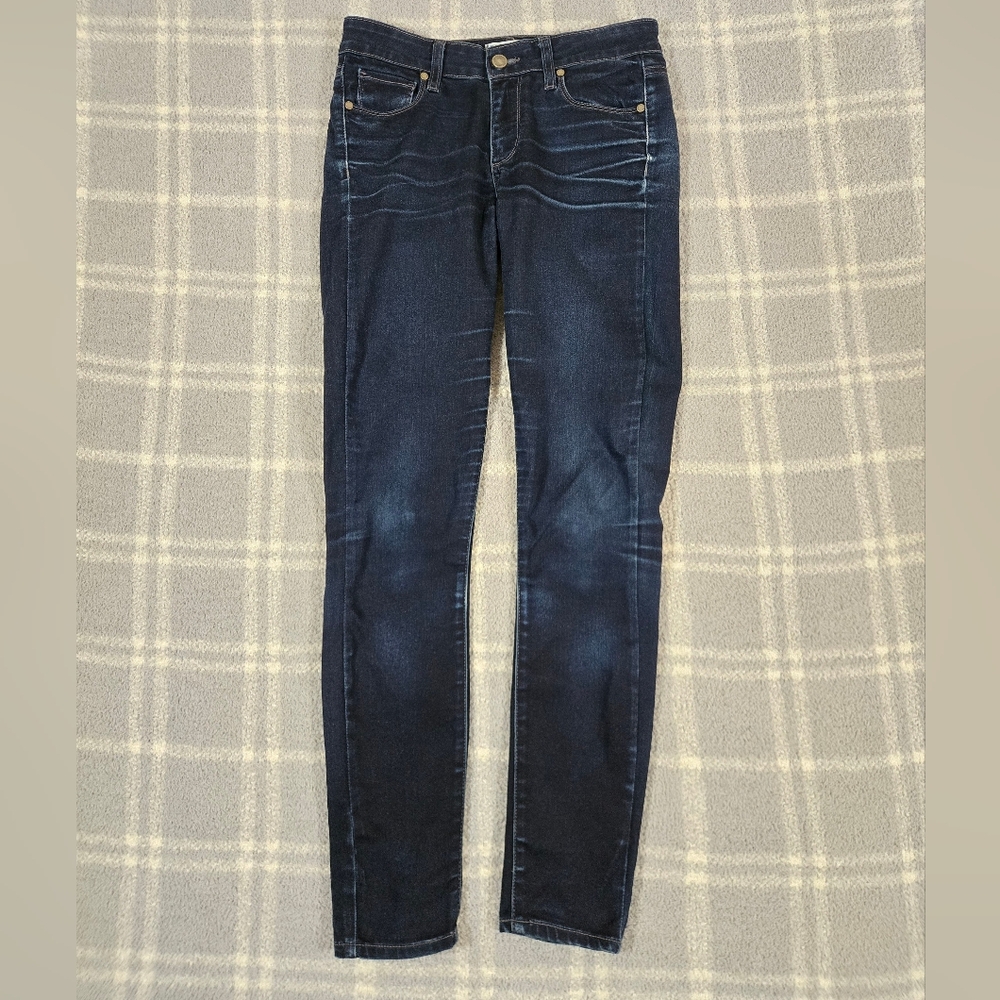 PAIGE Peg Super Skinny Midnight Indigo Stretchy Jeans W27 L29